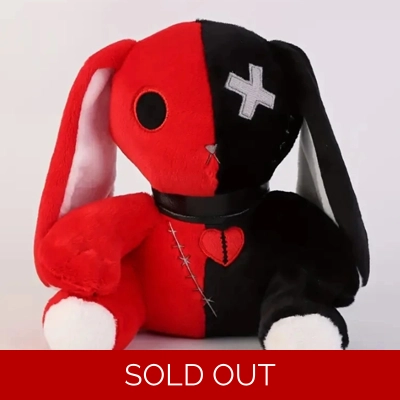 Red & Black Dark Rabbit Plush Toy 25cm